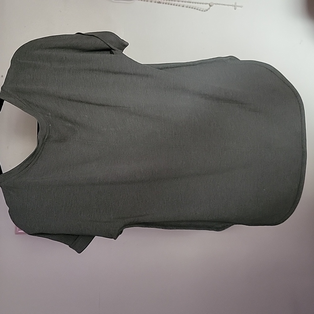 Matty M size M french TERRY ROLL CUff TEE Ligh heather oliva ITEM#1514670 - Picture 8 of 12